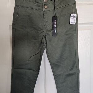 Refuge Army Green HI- Waist Skinny Pant Women's
